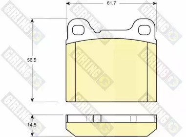 Комплект тормозных колодок (GIRLING: 6111602)