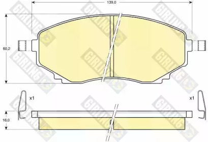 Комплект тормозных колодок (GIRLING: 6111779)