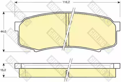Комплект тормозных колодок (GIRLING: 6111829)