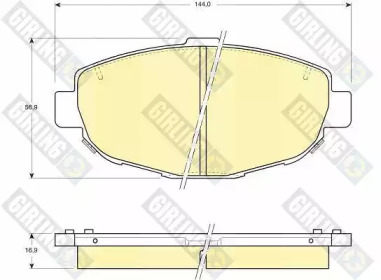 Комплект тормозных колодок (GIRLING: 6111849)