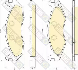 Комплект тормозных колодок (GIRLING: 6112075)