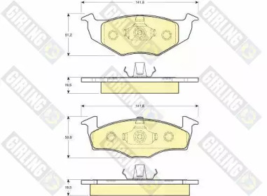 Комплект тормозных колодок (GIRLING: 6112182)