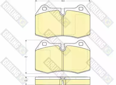 Комплект тормозных колодок (GIRLING: 6112699)