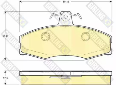 Комплект тормозных колодок (GIRLING: 6112801)