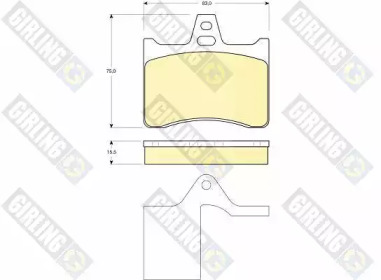 Комплект тормозных колодок (GIRLING: 6112849)