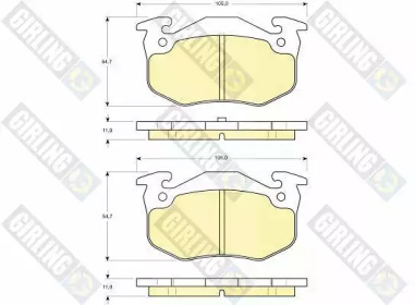 Комплект тормозных колодок (GIRLING: 6113053)