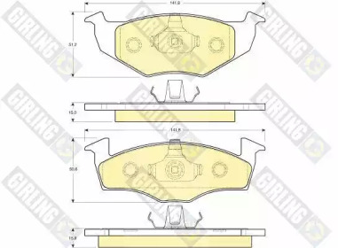 Комплект тормозных колодок (GIRLING: 6113062)