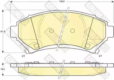 Комплект тормозных колодок (GIRLING: 6113089)