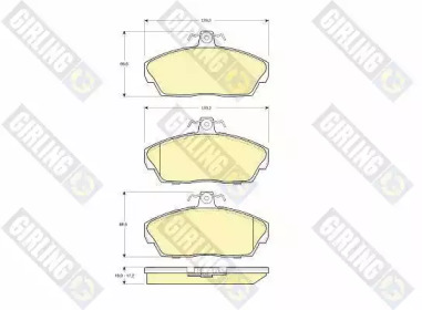 Комплект тормозных колодок (GIRLING: 6113191)