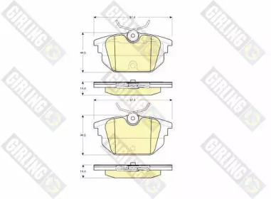 Комплект тормозных колодок (GIRLING: 6113331)