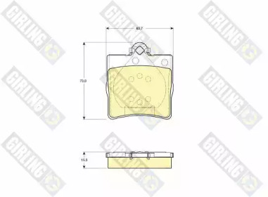 Комплект тормозных колодок (GIRLING: 6113352)