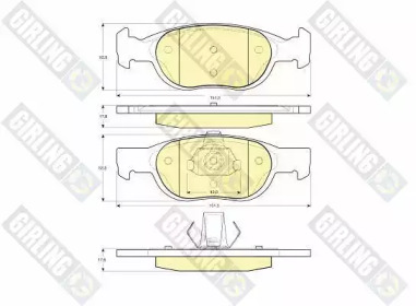Комплект тормозных колодок (GIRLING: 6113392)