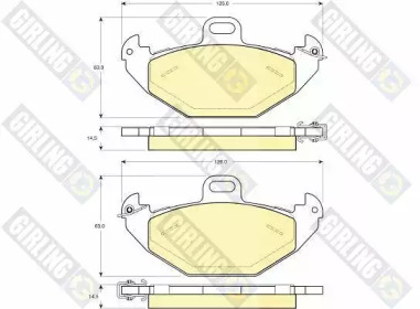 Комплект тормозных колодок (GIRLING: 6113539)