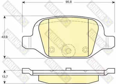 Комплект тормозных колодок (GIRLING: 6113841)