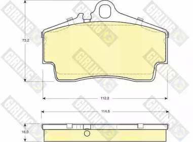 Комплект тормозных колодок (GIRLING: 6113959)