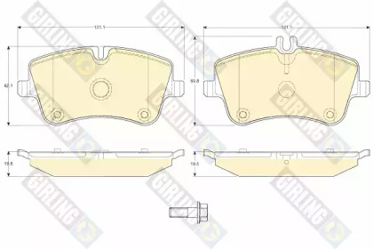 Комплект тормозных колодок (GIRLING: 6114131)