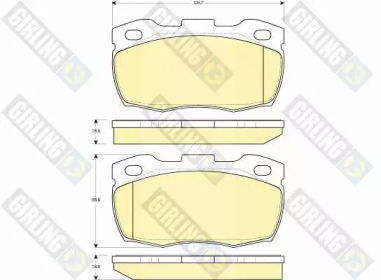 Комплект тормозных колодок (GIRLING: 6114526)