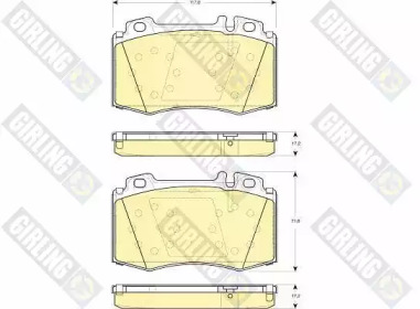 Комплект тормозных колодок (GIRLING: 6114549)