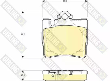 Комплект тормозных колодок (GIRLING: 6114552)