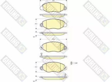 Комплект тормозных колодок (GIRLING: 6114614)