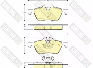 Комплект тормозных колодок (GIRLING: 6114762)