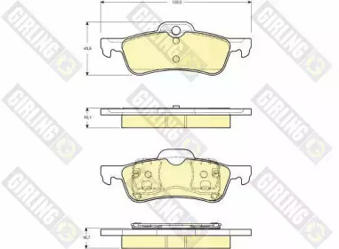 Комплект тормозных колодок (GIRLING: 6114772)