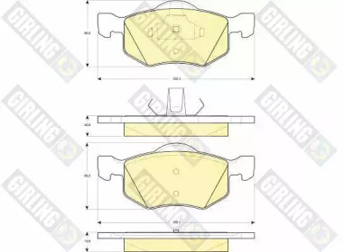 Комплект тормозных колодок (GIRLING: 6114972)