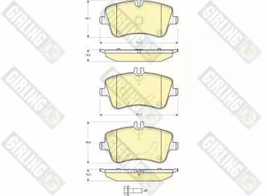 Комплект тормозных колодок (GIRLING: 6115141)