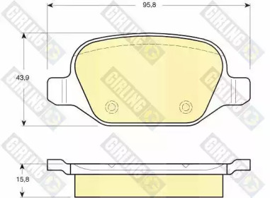 Комплект тормозных колодок (GIRLING: 6115201)