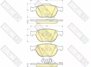 Комплект тормозных колодок (GIRLING: 6115322)