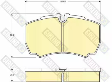 Комплект тормозных колодок (GIRLING: 6115359)