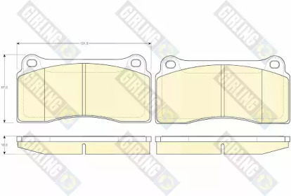 Комплект тормозных колодок (GIRLING: 6115369)