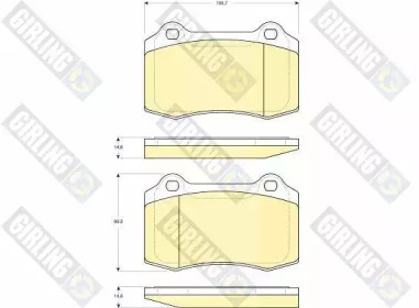 Комплект тормозных колодок (GIRLING: 6115379)