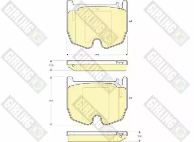 Комплект тормозных колодок (GIRLING: 6115419)