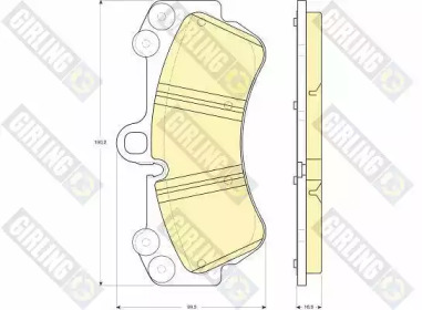 Комплект тормозных колодок (GIRLING: 6115479)
