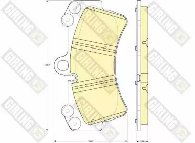 Комплект тормозных колодок (GIRLING: 6115489)