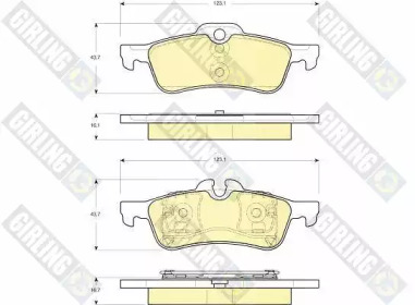 Комплект тормозных колодок (GIRLING: 6115612)