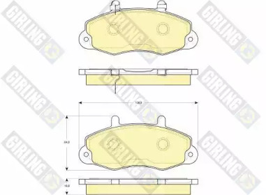 Комплект тормозных колодок (GIRLING: 6115724)