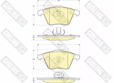 Комплект тормозных колодок (GIRLING: 6116072)