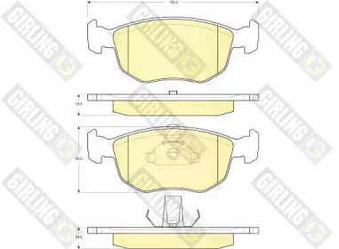 Комплект тормозных колодок (GIRLING: 6116182)