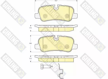 Комплект тормозных колодок (GIRLING: 6116321)
