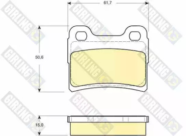 Комплект тормозных колодок (GIRLING: 6116392)