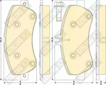 Комплект тормозных колодок (GIRLING: 6117984)
