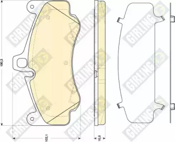Комплект тормозных колодок (GIRLING: 6118179)