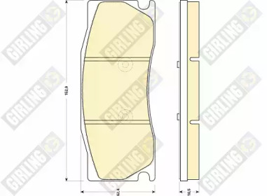 Комплект тормозных колодок (GIRLING: 6118504)