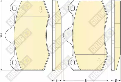 Комплект тормозных колодок (GIRLING: 6118529)