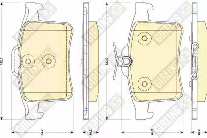 Комплект тормозных колодок (GIRLING: 6118772)