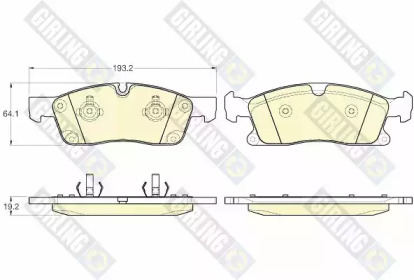 Комплект тормозных колодок (GIRLING: 6119552)