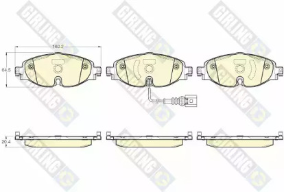 Комплект тормозных колодок (GIRLING: 6119561)
