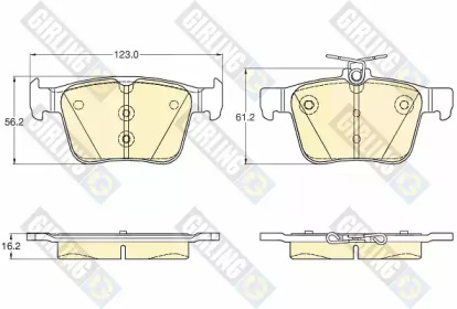 Комплект тормозных колодок (GIRLING: 6119572)